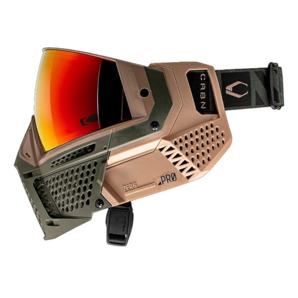 id-paintball CRBN ZERO ProV2 Paintball-Maske in Graphite mit verspiegelter Thermal-Linse und Fidlock-Verschluss