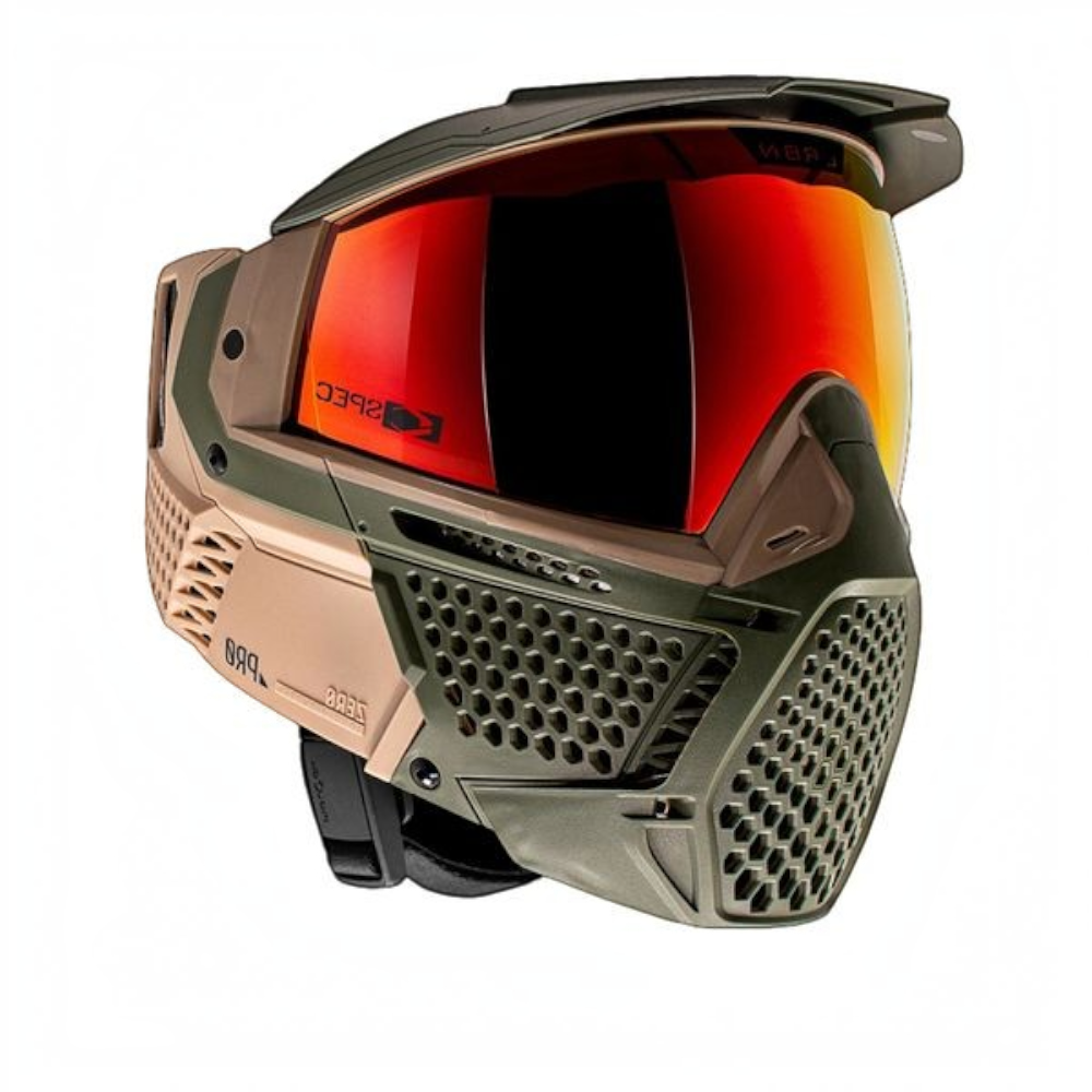 id-paintball CRBN ZERO ProV2 Paintball Maske in Graphite mit verspiegelter Thermal-Linse und Belüftung