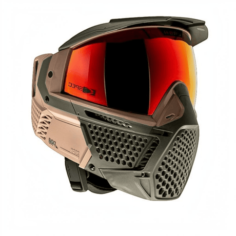 id-paintball CRBN ZERO ProV2 Paintball Maske in Graphite mit verspiegelter Thermal-Linse und Belüftung