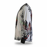 id-paintball Custom Jersey Indian in Weiss mit Feder-Motivdruck, atmungsaktivem Material und integrierten Handschlaufen