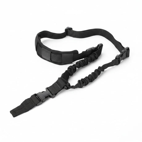 id-paintball Cytac Bungee Single Point Sling in Schwarz aus Nylon mit Karabiner und elastischem Federungsteil