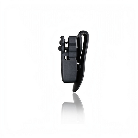 id-paintball Cytac Universal Doppel Magazinholster aus schwarzem Polymer mit Gürtelclip in Seitenansicht