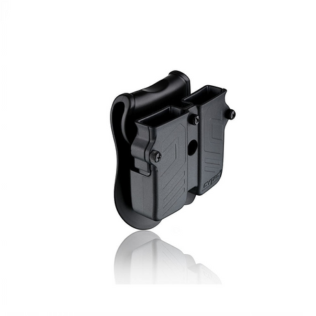 id-paintball Cytac Universal Doppel Magazinholster aus robustem schwarzem Polymer mit verstellbaren Schrauben