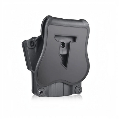 id-paintball Cytac Mega-Fit Gen2 Paddle Holster aus schwarzem Polymer für Rechtshänder mit 360 Grad Verstellbarkeit