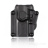id-paintball Cytac Mega-Fit Universalholster aus schwarzem Polymer für Linkshänder, geeignet für T4E HDP Pistolen.