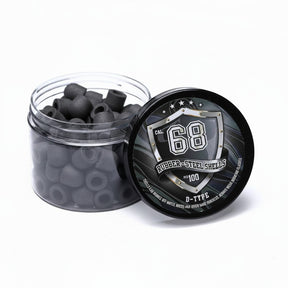 id-paintball D-Style Precision Geschosse Kaliber .68 aus Gummi und Stahl in einer Dose mit 100 Stück