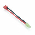 id-paintball Deans T-Plug auf Mini-Tamiya Adapterkabel für Airsoft-Akkus mit rotem und schwarzem Kabel