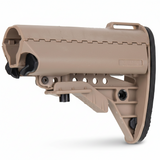 id-paintball DELTA SIX MTS Schulterstützen-Cover in Tan aus stoßfestem Kunststoff mit gummierter Rückseite