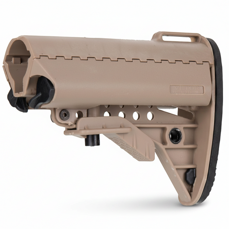id-paintball DELTA SIX MTS Schulterstützen-Cover in Tan aus stoßfestem Kunststoff mit gummierter Rückseite