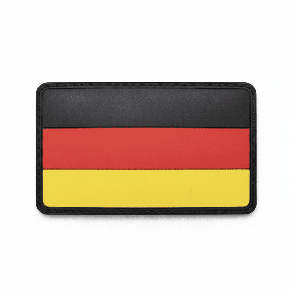 id-paintball Deutschland 3D Rubberpatch mit Klettrückseite in Schwarz-Rot-Gold für Ausrüstung und Kleidung