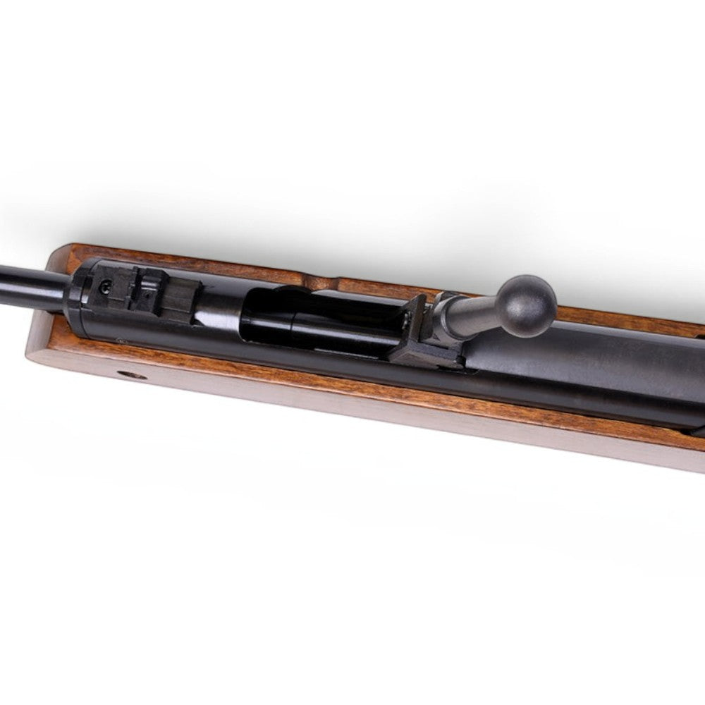 id-paintball DIANA Oktoberfestgewehr 4,4 mm BB mit Holzschaft und Repetierhebel in der Draufsicht