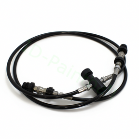 id-paintball 136cm Doppel Remote Mamba System mit zwei Bleedern und ASA Schnellverschluss für Paintball Markierer
