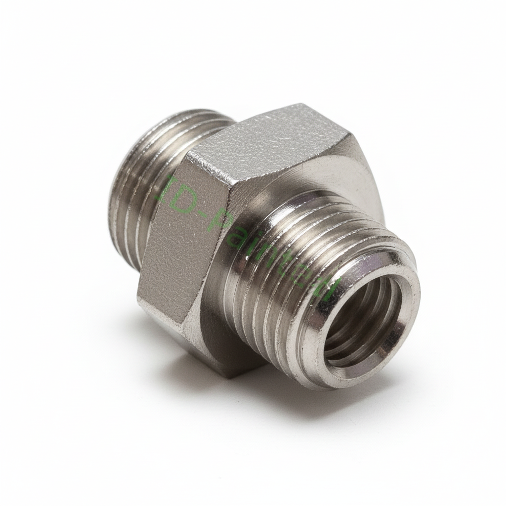id-paintball PPD 1/8 Zoll Doppelgewinde Adapter aus Metall mit zwei Außengewinden für Pneumatik und Hydraulik