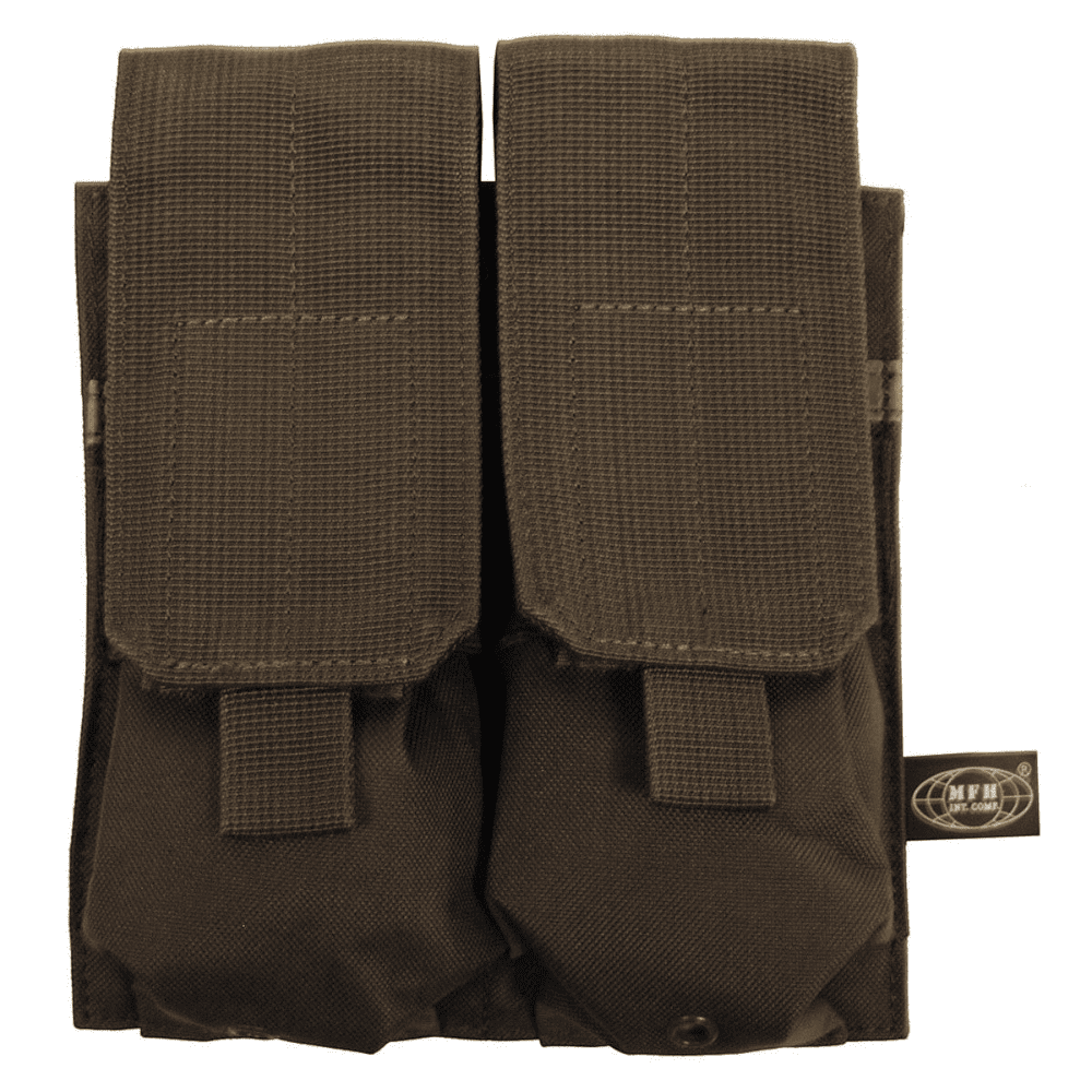 id-paintball doppelte Magazintasche aus robustem Polyester mit MOLLE-System in Oliv für Softair und T4E Magazine
