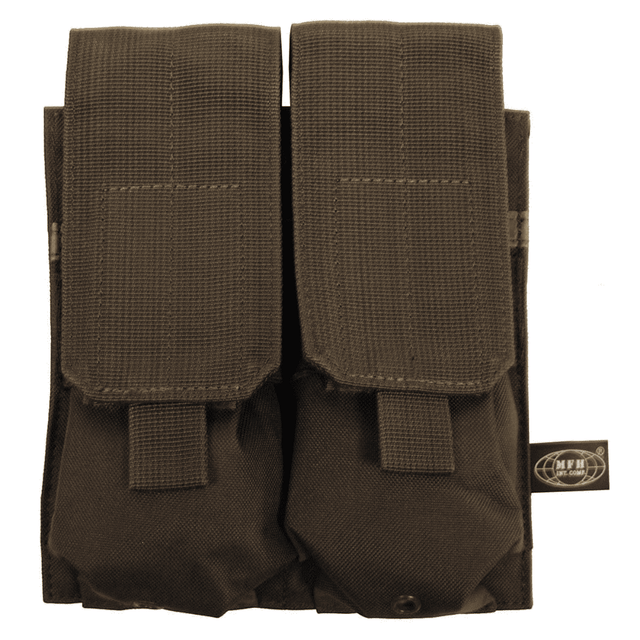 id-paintball doppelte Magazintasche aus robustem Polyester mit MOLLE-System in Oliv für Softair und T4E Magazine