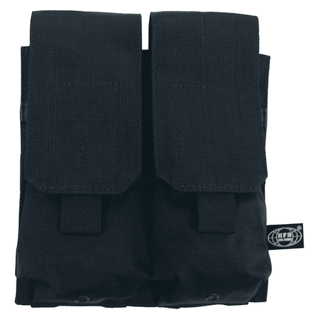 id-paintball doppelte Magazintasche aus schwarzem Polyester mit MOLLE-System für Softair- und T4E-Magazine