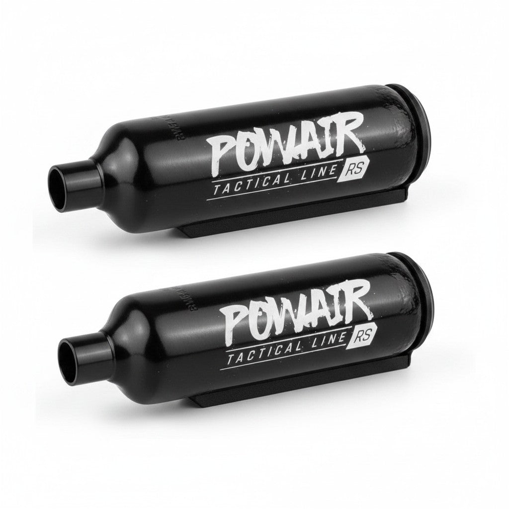 id-paintball DSG AM Floating Stock Guide aus schwarzem Aluminium für 300 Bar MagFed HP-Systeme mit abgerundetem Boden