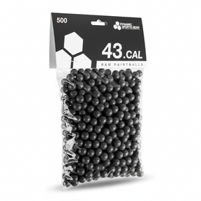 id-paintball DSG RAM Paintballs im Kaliber .43 mit schwarzer Schale in einer 500er Packung für Real Action Markierer