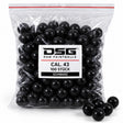 id-paintball DSG RAM Paintballs Kaliber 43 in Schwarz mit stabiler Schale, 100 Stück im wiederverschließbaren Beutel