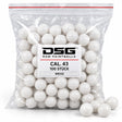 id-paintball DSG RAM Paintballs Kaliber 43 in Weiß, 100 Stück in einer transparenten Kunststoffverpackung