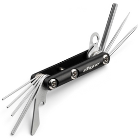 id-paintball DYE Core Multi Tool mit schwarzem Metallgehäuse, Inbusschlüsseln, Schraubendrehern und O-Ring Pick