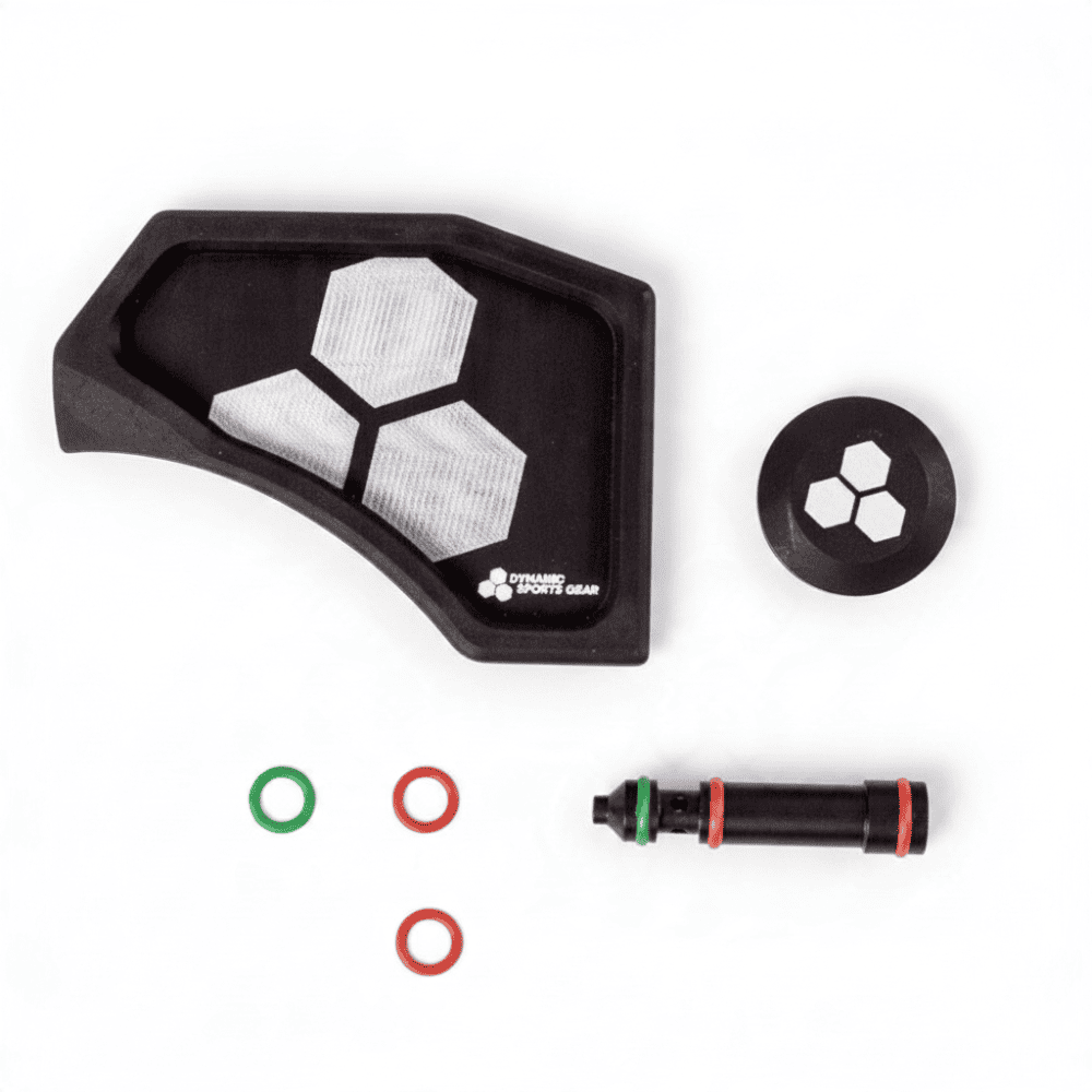 id-paintball Dynamic Sports Gear Dye DAM Air Stock Adapter System aus Metall mit Air Flow Pin und O-Ring-Set