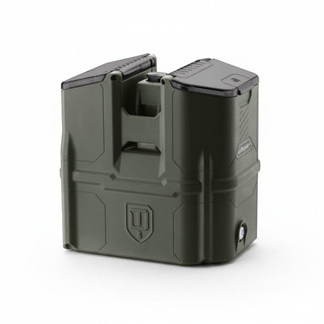id-paintball DYE DAM Box Loader in Olivgrün mit 300 Schuss Kapazität für Paintball Markierer