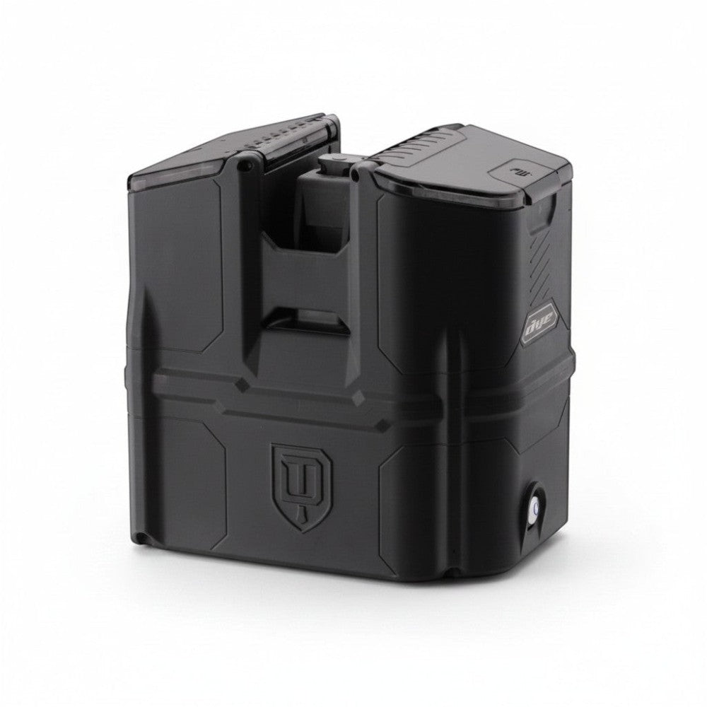 id-paintball DYE DAM Box Loader in Schwarz mit 300 Schuss Kapazität und Rotor-Technik für Paintball-Markierer