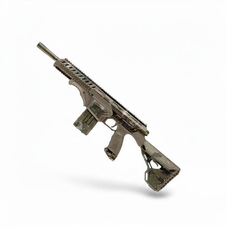 id-paintball Dye DAM Paintball Markierer in Camouflage-Optik mit Magazin für Woodland- und Szenariospiele