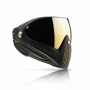 id-paintball DYE i4 Paintball Maske in Schwarz und Gold mit Thermoglas und anatomischer Passform