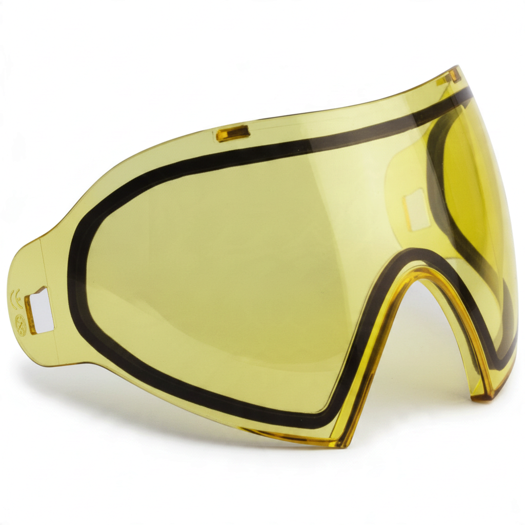 id-paintball Dye i5 i4 Thermalglas in Gelb für klare Sicht auf dem Paintballfeld