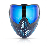 id-paintball DYE I5 Paintball Maske in Blau Grau mit verspiegeltem Thermalglas und 290-Grad-Sichtfeld
