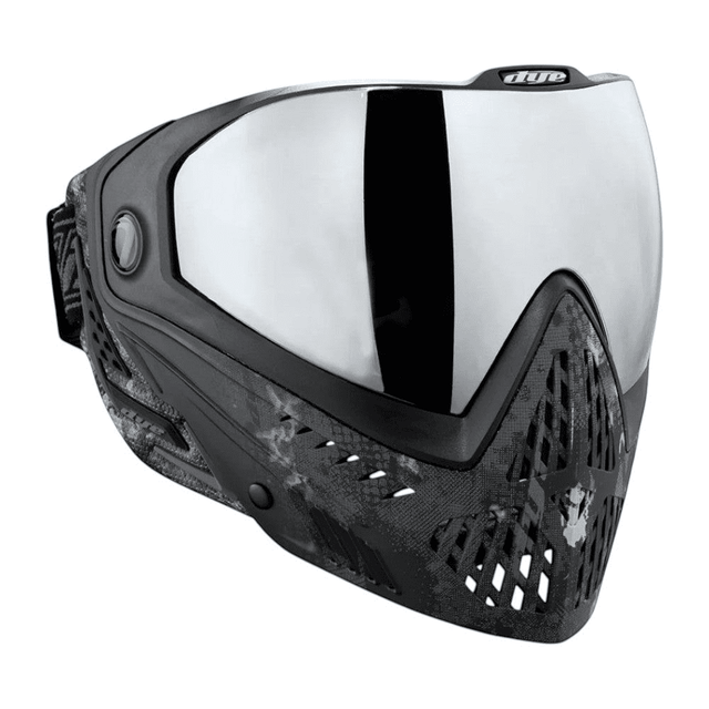 id-paintball DYE I5 Paintball Maske in Dye Cam Black mit verspiegeltem Thermalglas und Belüftungssystem