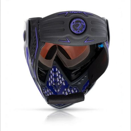 id-paintball DYE I5 Paintball Maske in Barney Lila, Grau und Schwarz mit GSR Pro-Strap und Thermalglas