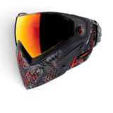 id-paintball DYE i5 Paintball Maske in IM Shields Rot und Schwarz mit Thermalglas und integrierter Belüftung