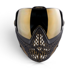 id-paintball DYE i5 Paintball Maske in Schwarz Gold Fade mit Thermal-Linse und Wabenmuster-Design