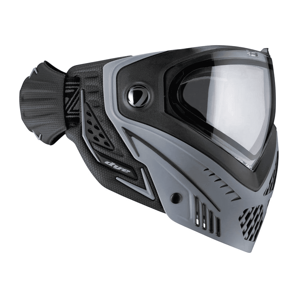id-paintball DYE i5 Paintball Maske in Tac Grey mit Thermalglas, Belüftungssystem und verstellbarem GSR Pro Strap