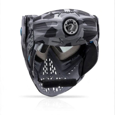 id-paintball DYE i5 Paintball Maske in Urban Camo mit GSR Pro-Strap und verstellbarem Kopfband in Tarnoptik