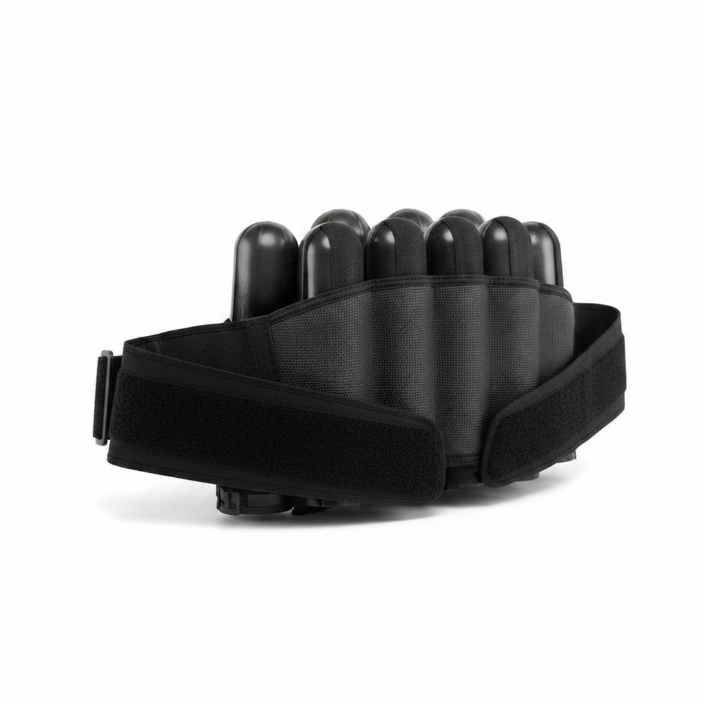 id-paintball Dye Jet Pack 4+5 Battlepack in Schwarz und Grau mit rutschfester Beschichtung und Pod-Halterungen