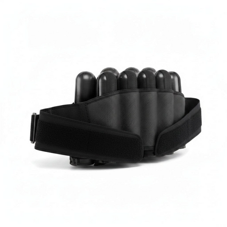 id-paintball Dye Jet Pack 4+5 Battlepack in Schwarz und Grau mit rutschfester Beschichtung und Pod-Halterungen