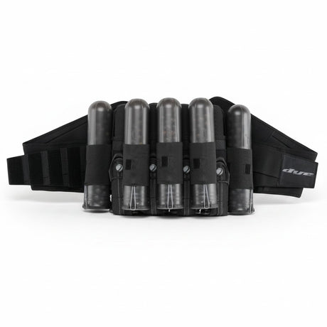 id-paintball Dye Jet Pack 4+5 in Schwarz und Grau mit Pods für Paintball, rutschfestes Battlepack mit Gummibändern