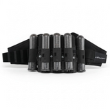 id-paintball Dye Jet Pack 4+5 in Schwarz und Grau mit Pods für Paintball, rutschfestes Battlepack mit Gummibändern