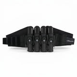id-paintball Dye Jet Pack 4+5 Battlepack in Schwarz und Grau mit rutschfestem Gurt und elastischen Pod-Halterungen