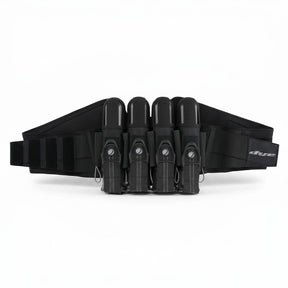 id-paintball Dye Jet Pack 4+5 Battlepack in Schwarz und Grau mit rutschfestem Gurt und elastischen Pod-Halterungen