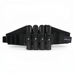id-paintball Dye Jet Pack 4+5 Battlepack in Schwarz und Grau mit rutschfestem Gurt und elastischen Pod-Halterungen