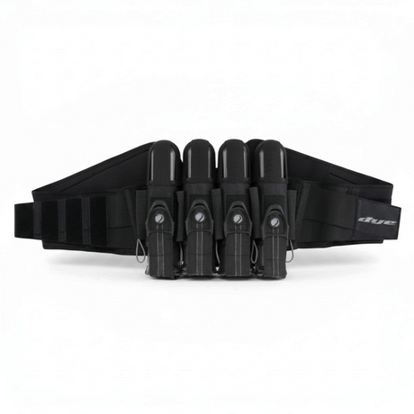 id-paintball Dye Jet Pack 4+5 Battlepack in Schwarz und Grau mit rutschfestem Gurt und elastischen Pod-Halterungen