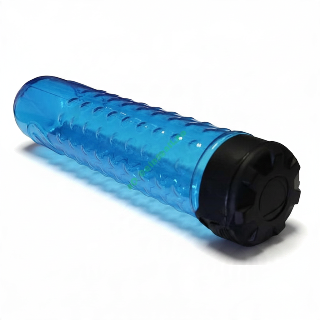 id-paintball Dye Pod 160 LockLid in Hellblau mit strukturiertem Kunststoffgehäuse und schwarzem Verschlussdeckel