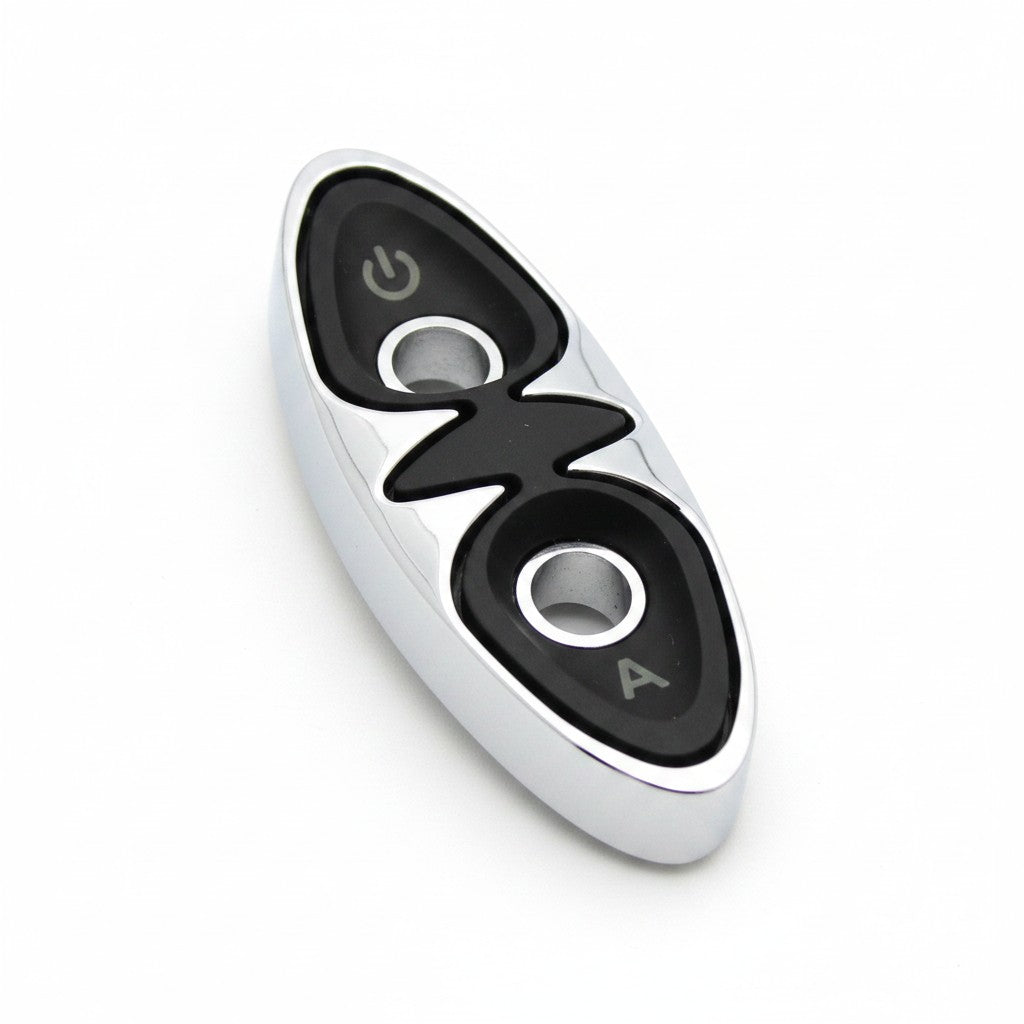 id-paintball Dye Proto Button Cover Bedienfeldabdeckung in Chrom und Schwarz für Paintball-Marker