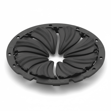 id-paintball Dye Quick Feed 6.0 in Schwarz für Rotor Loader mit flexiblen Lamellen für schnelles Nachladen