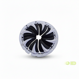 id-paintball Dye Quick Feed 6.0 in Weiß für Rotor Loader mit flexiblen schwarzen Lamellen für schnelles Nachladen